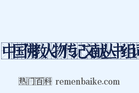 中国佛教人物传记文献丛书组词是什么意思的图片